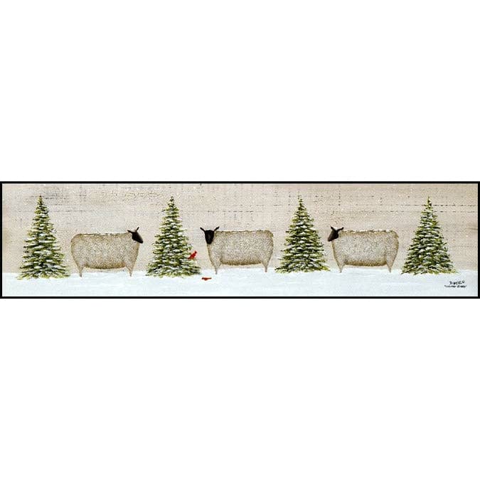 Penny Lane Publishing Winter Sheep By Dottie Chase Art Print - 5 X 20