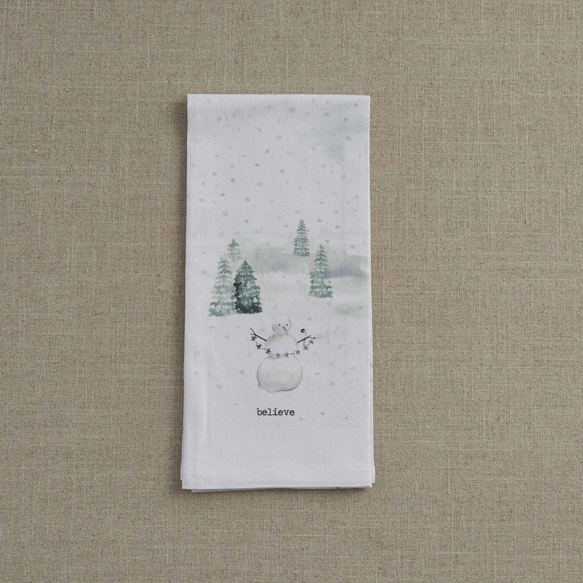 Winterland - Believe Snowman Dishtowel-Park Designs-The Village Merchant