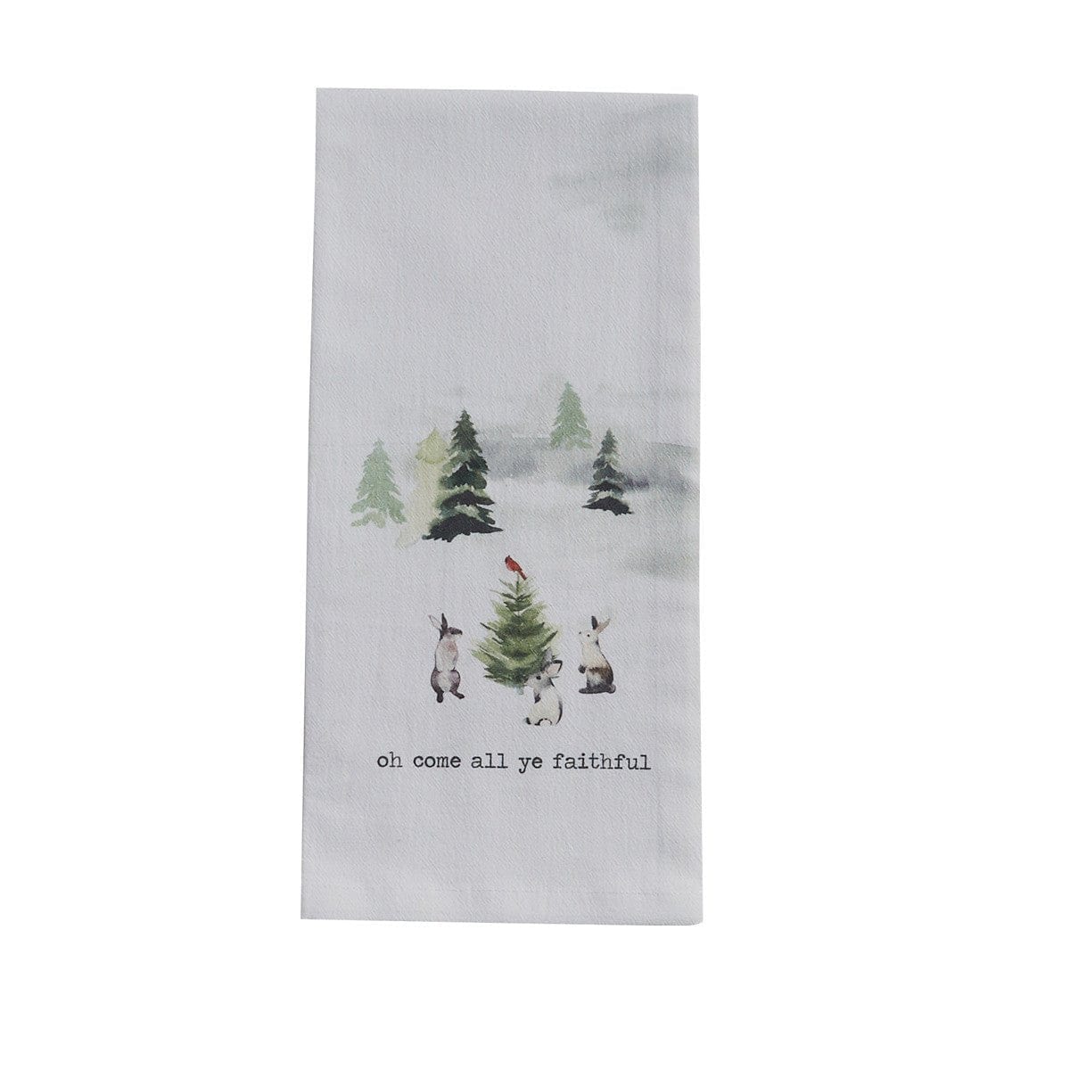 Winterland - Oh Come All Ye Faithful Dishtowel-Park Designs-The Village Merchant