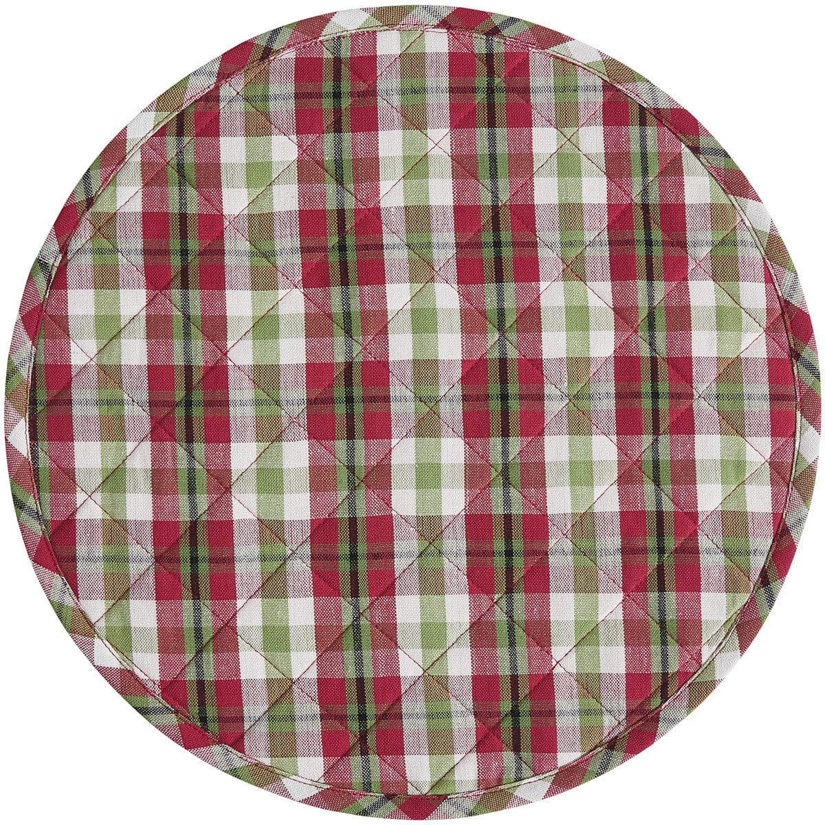 Winterland Plaid &amp; Quilted Placemat Round