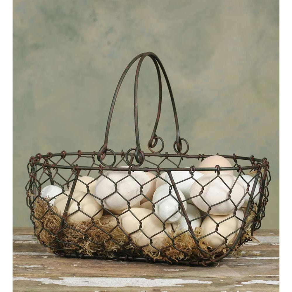 Wire Gathering Basket With Metal Handles-CTW Home-The Village Merchant