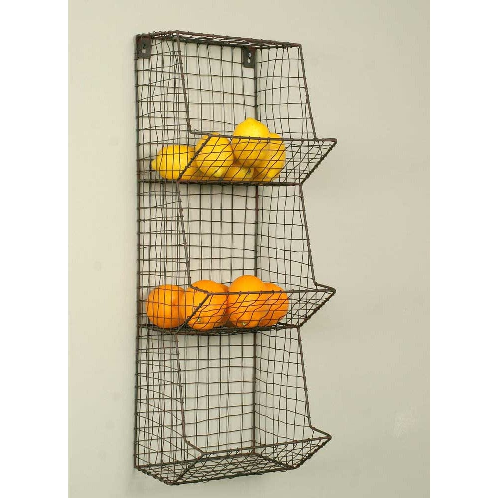 Wire General Store Wall Bin / Organizer 3 Bins-CTW Home-The Village Merchant