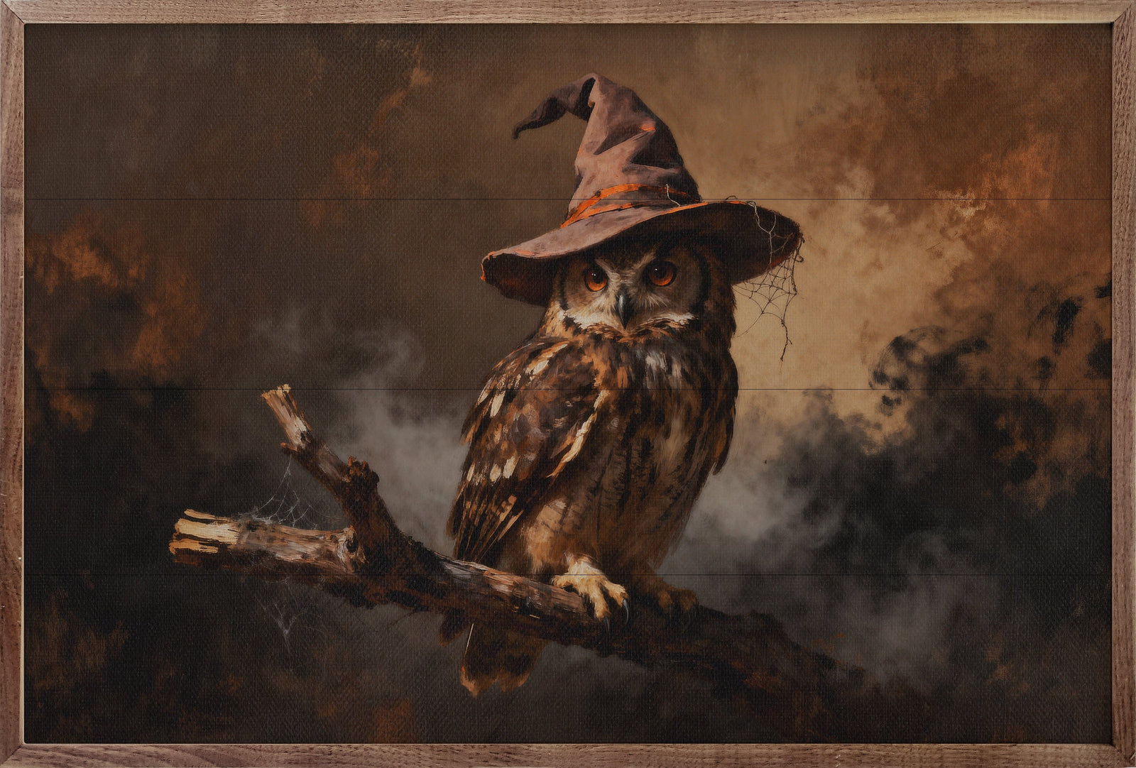 Kendrick Home Walnut Frames 8x5 Witch Owl