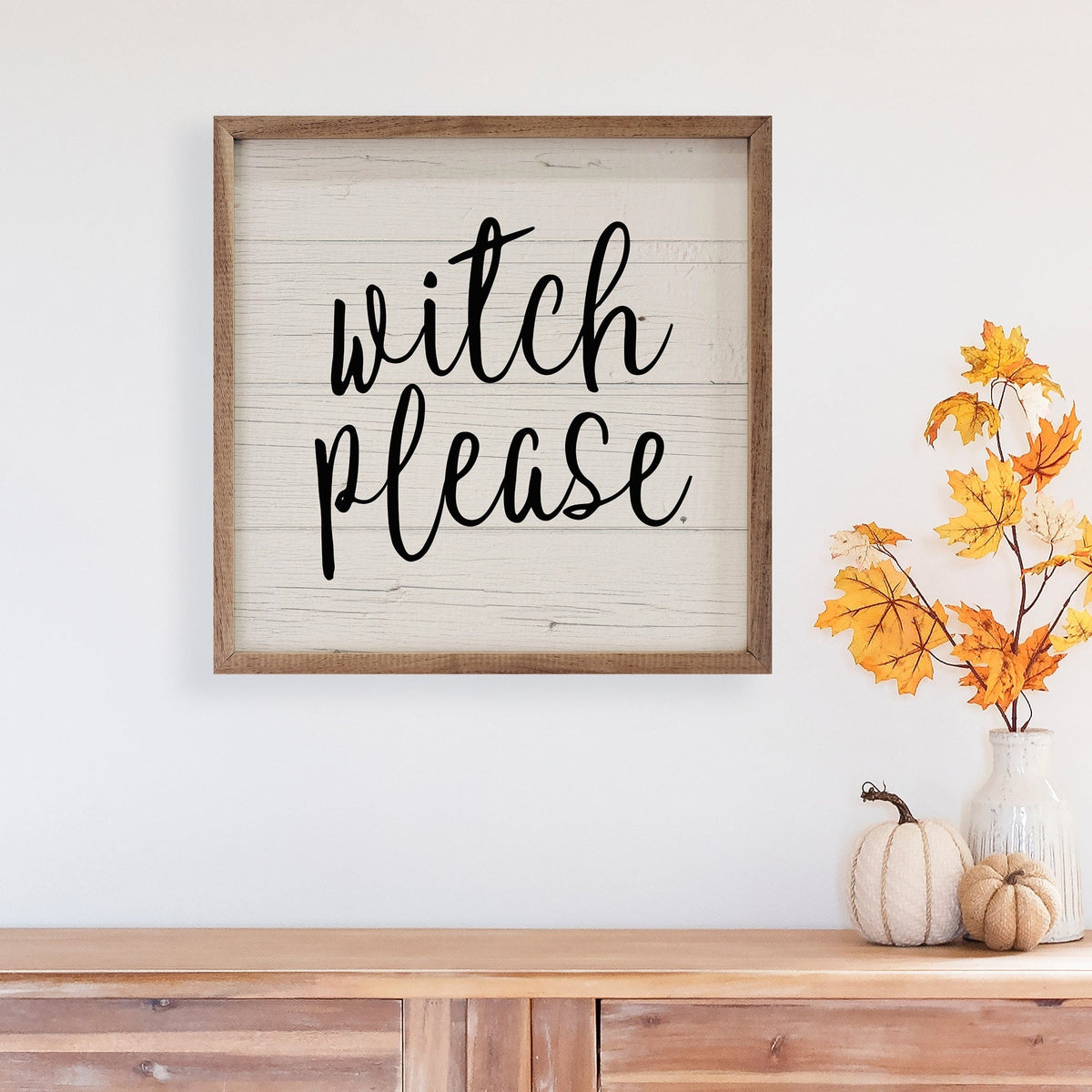 Kendrick Home Walnut Frames Witch Please Whitewash