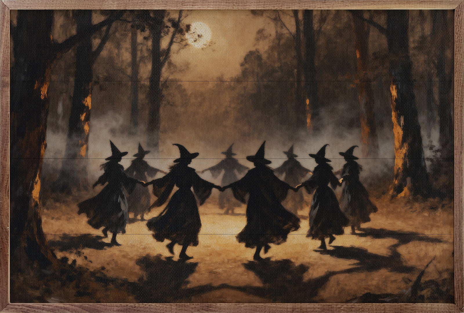 Kendrick Home Walnut Frames 8x5 Witches Dancing In The Woods