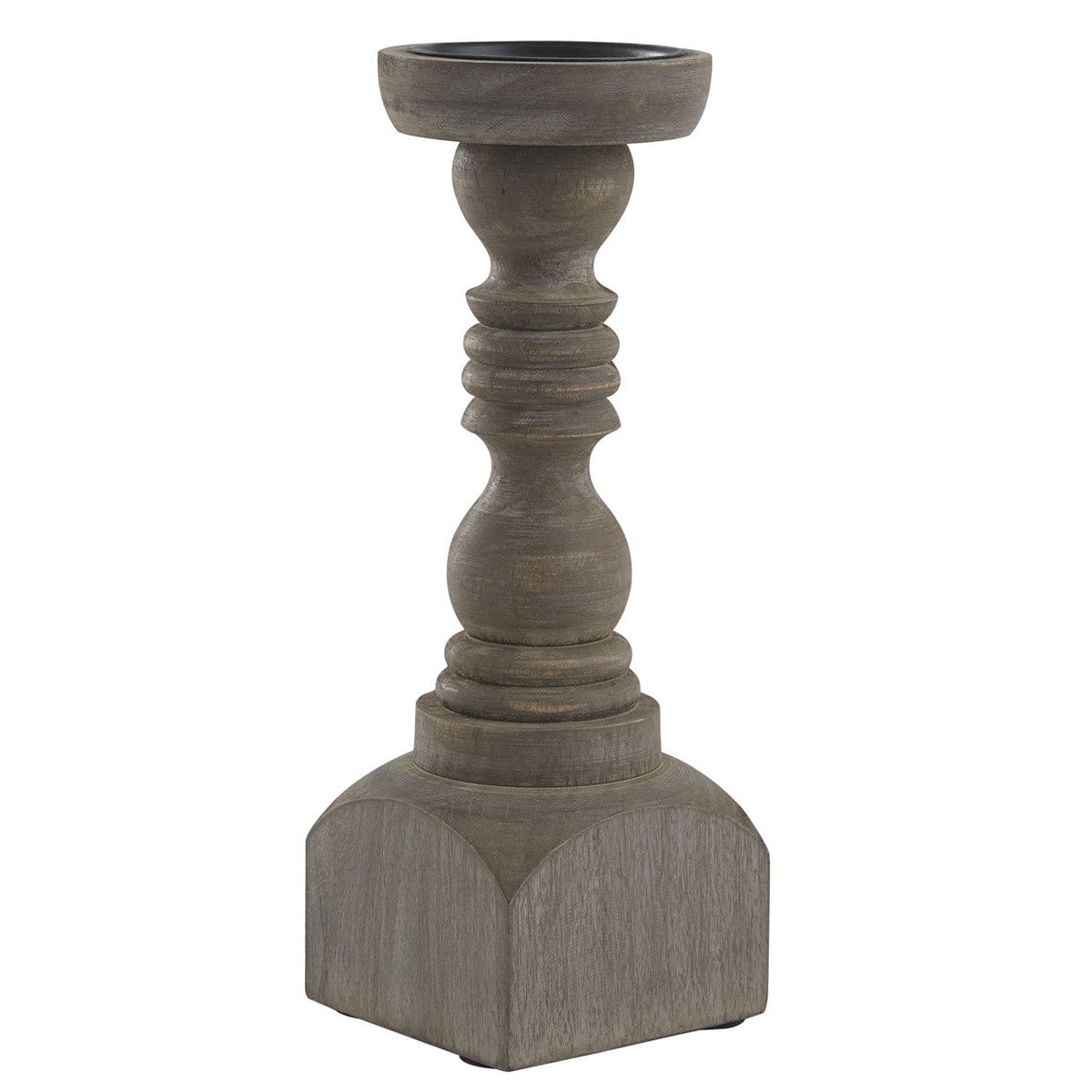 Wood Brighton Candlestick Candle Holder For Pillar Candles - 12" High-Park Designs-The Village Merchant