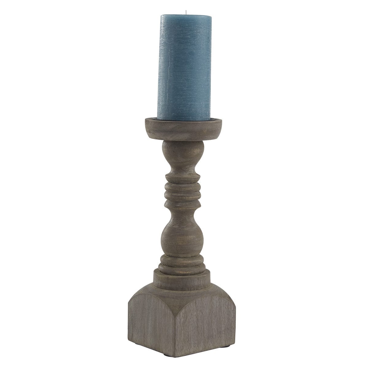 Wood Brighton Candlestick Candle Holder For Pillar Candles - 12" High-Park Designs-The Village Merchant
