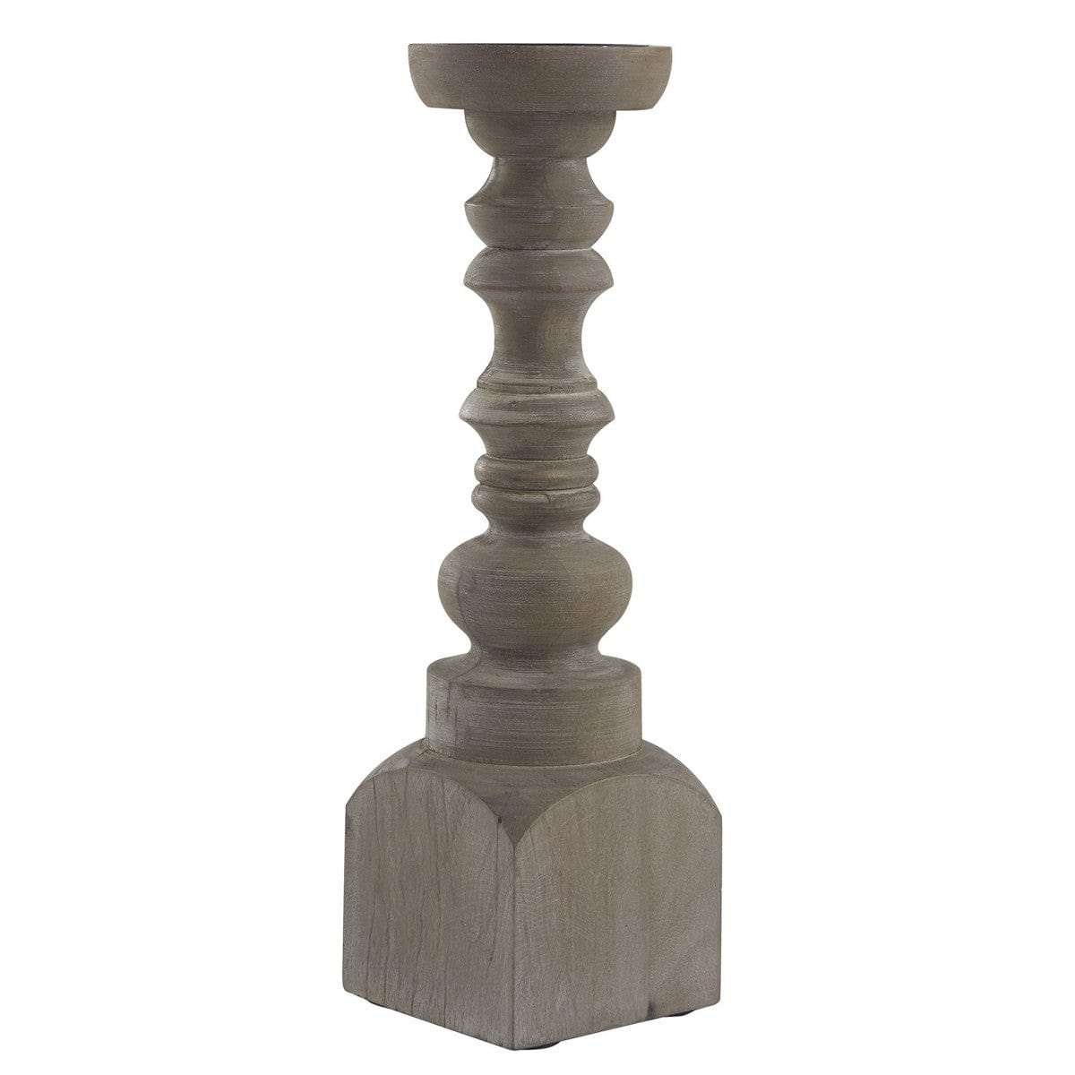 Wood Brighton Candlestick Candle Holder For Pillar Candles - 15&quot; High-Park Designs-The Village Merchant