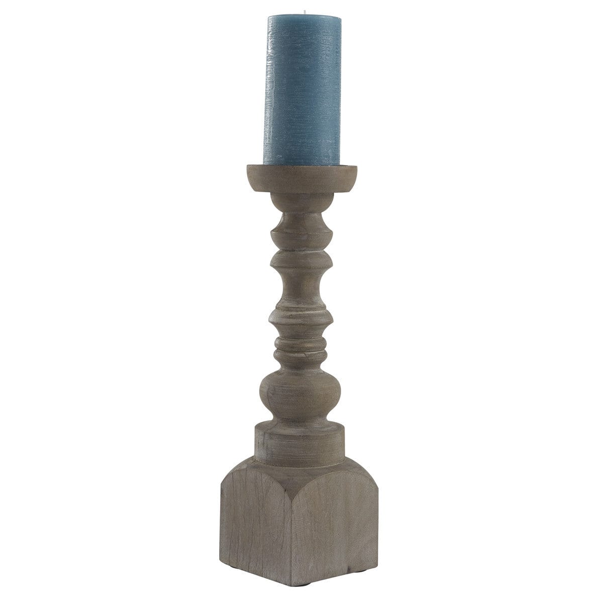 Wood Brighton Candlestick Candle Holder For Pillar Candles - 15&quot; High-Park Designs-The Village Merchant