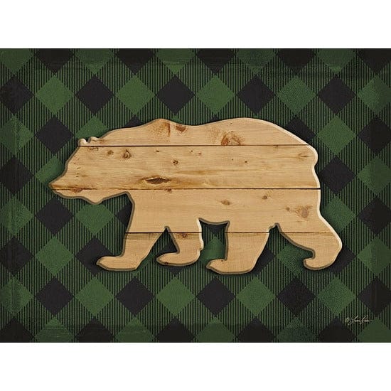 Wood &amp; Plaid Bear By Lauren Rader Art Print - 12 X 16-Penny Lane Publishing-The Village Merchant