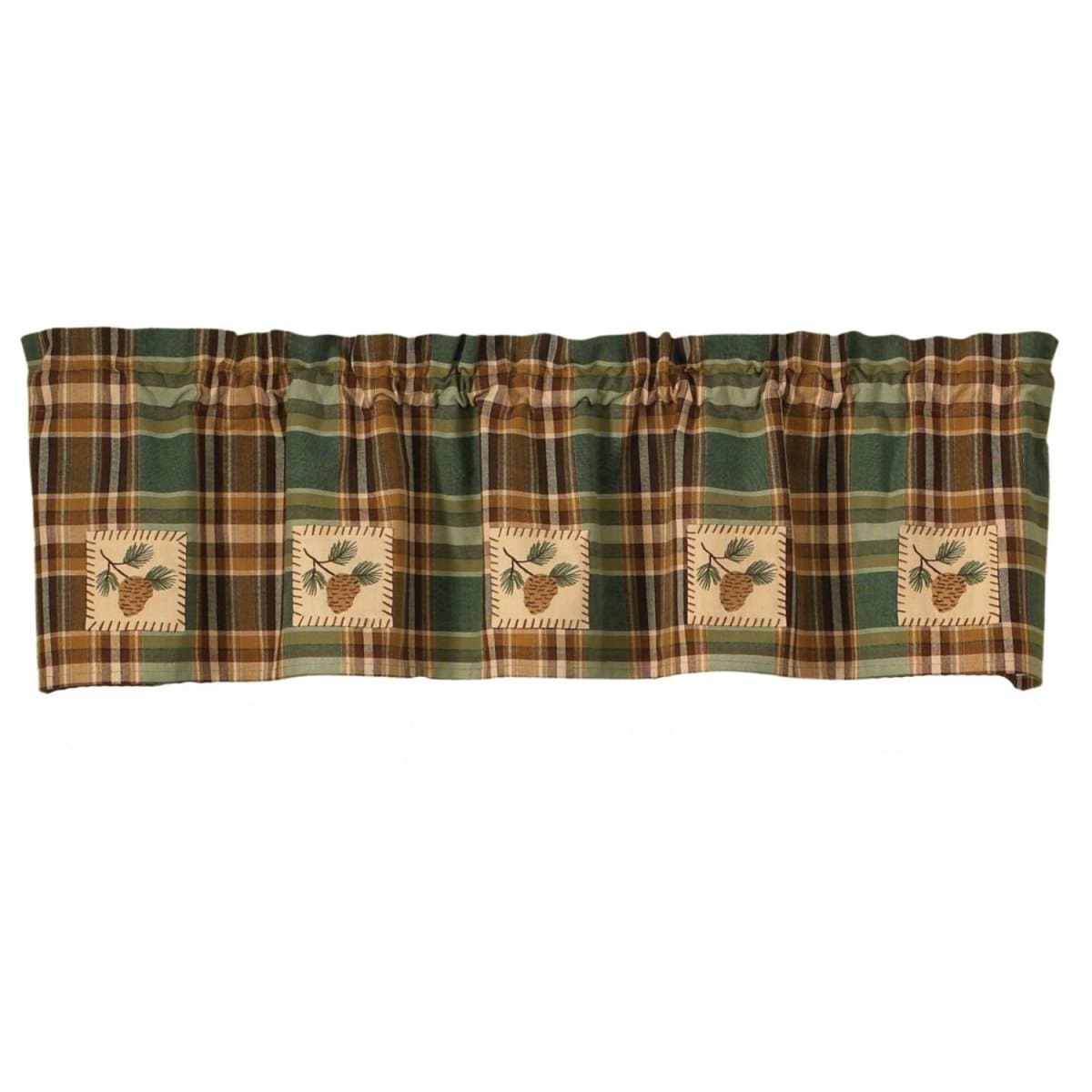 Wood River Patch Pinecone Patch Valance Lined-Park Designs-The Village Merchant