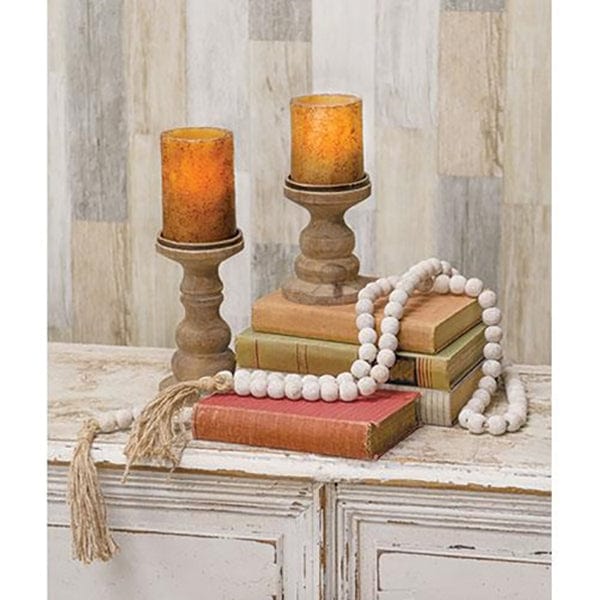 Wood Serena 5" Candle Holder For Pillar Candles-Craft Wholesalers-The Village Merchant