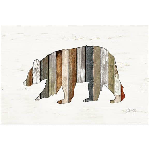 Penny Lane Publishing Wood Slat Bear By Marla Rae Art Print - 12 X 18