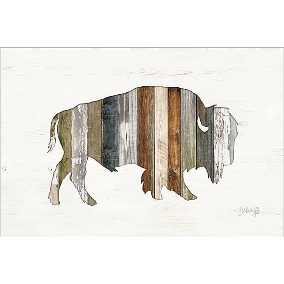 Wood Slat Bison By Marla Rae Art Print - 12 X 18-Penny Lane Publishing-The Village Merchant