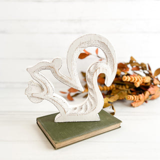 Wood Squirrel Frame Figurine