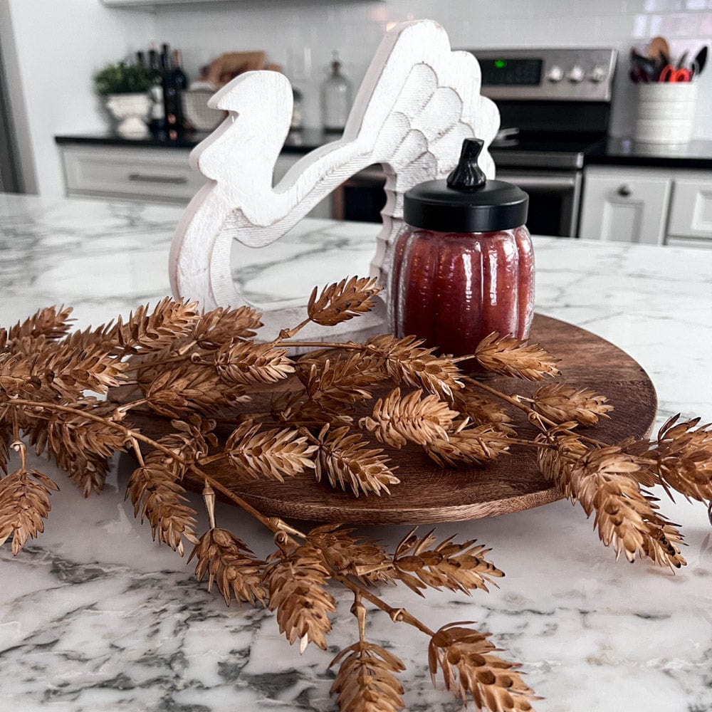 Wood Turkey Frame Figurine