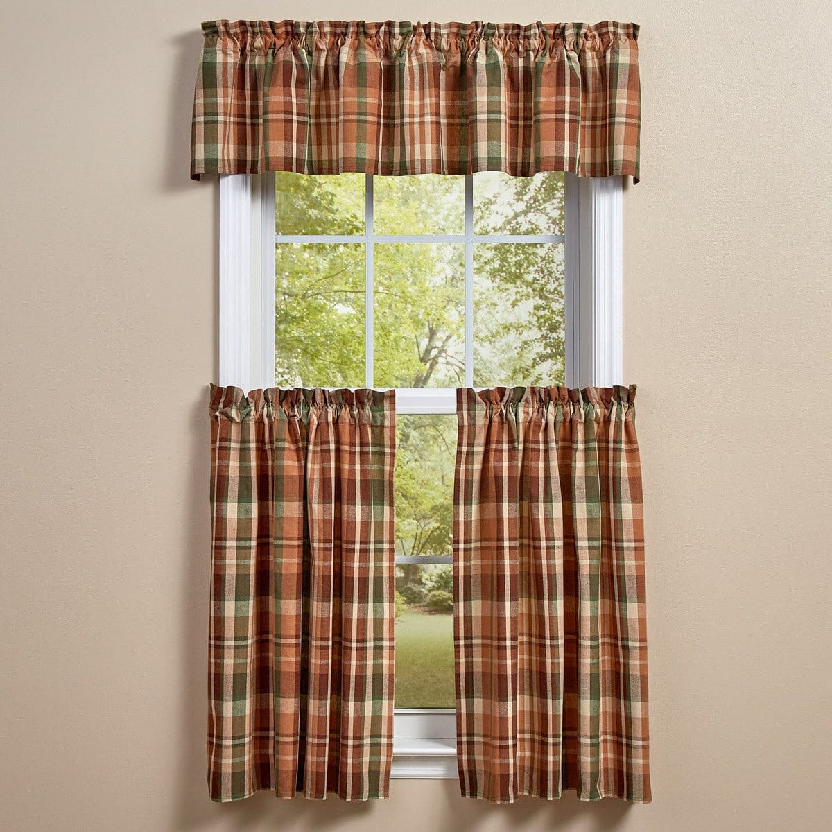 Woodbourne Plaid Valance Unlined-Park Designs-The Village Merchant