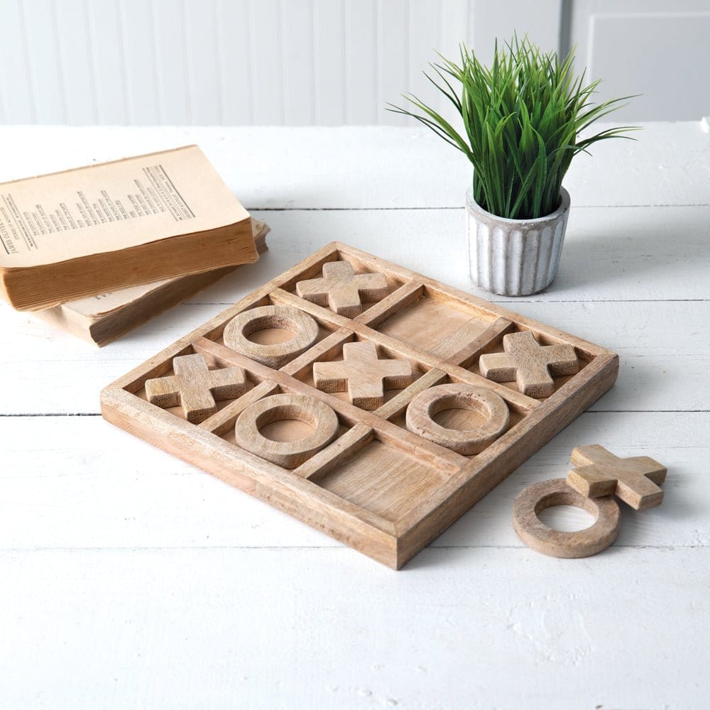 Wooden Tic-Tac-Toe Board Game-CTW Home-The Village Merchant