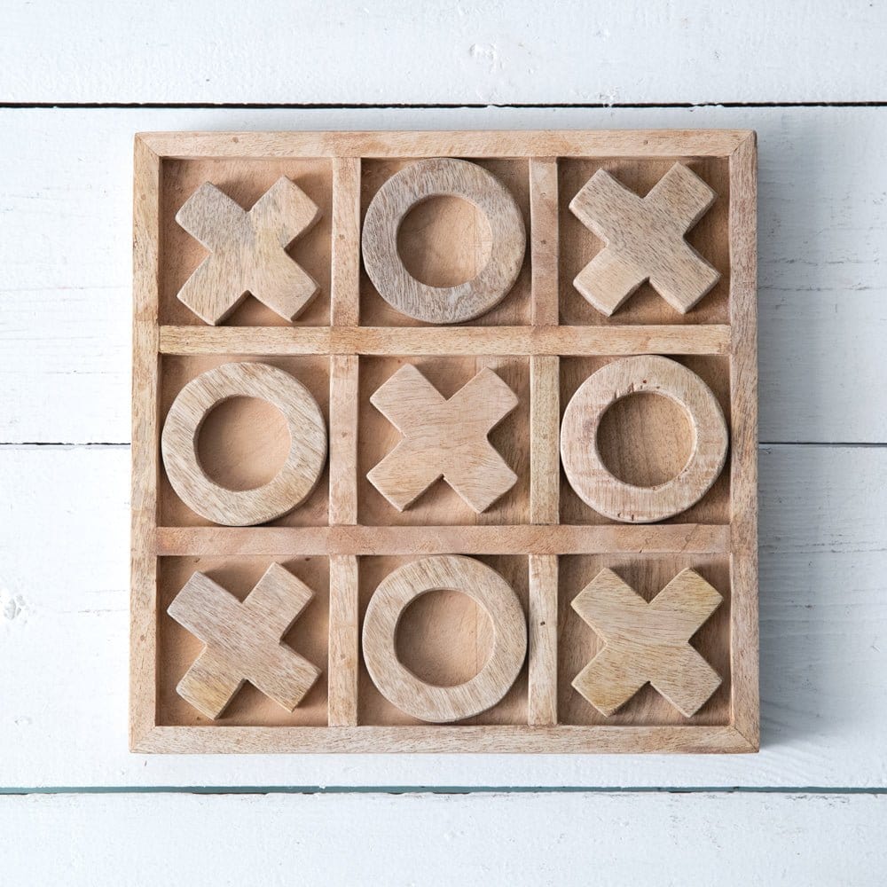Wooden Tic-Tac-Toe Board Game-CTW Home-The Village Merchant