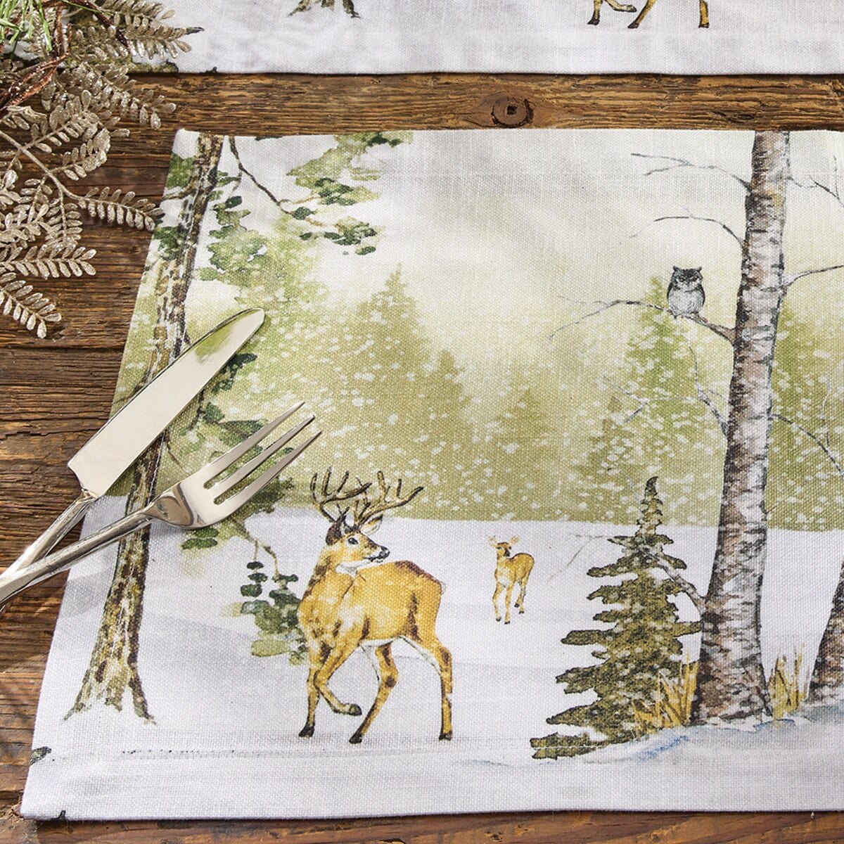 Woodland Winter Printed Placemat Set of 2