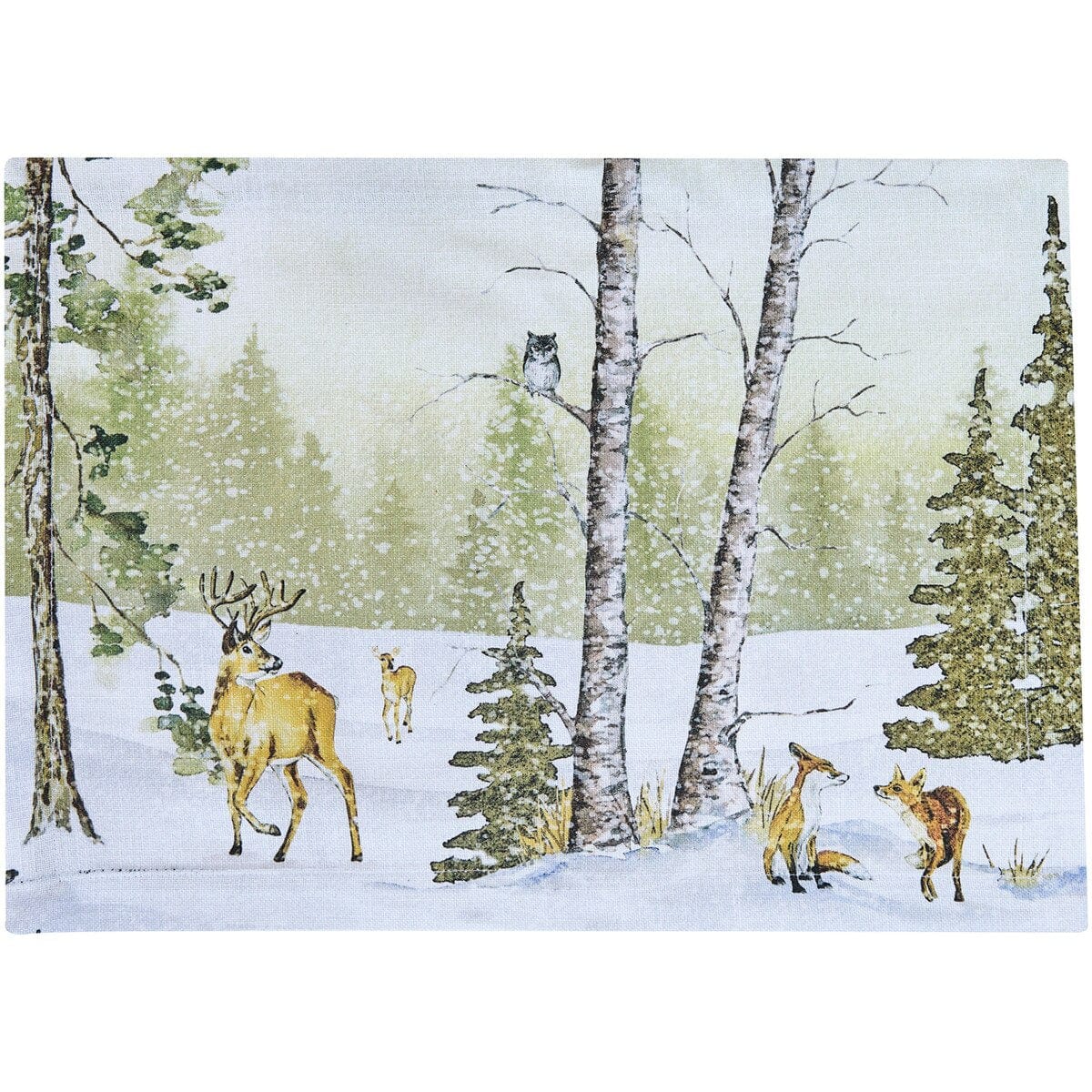 Woodland Winter Printed Placemat Set of 2