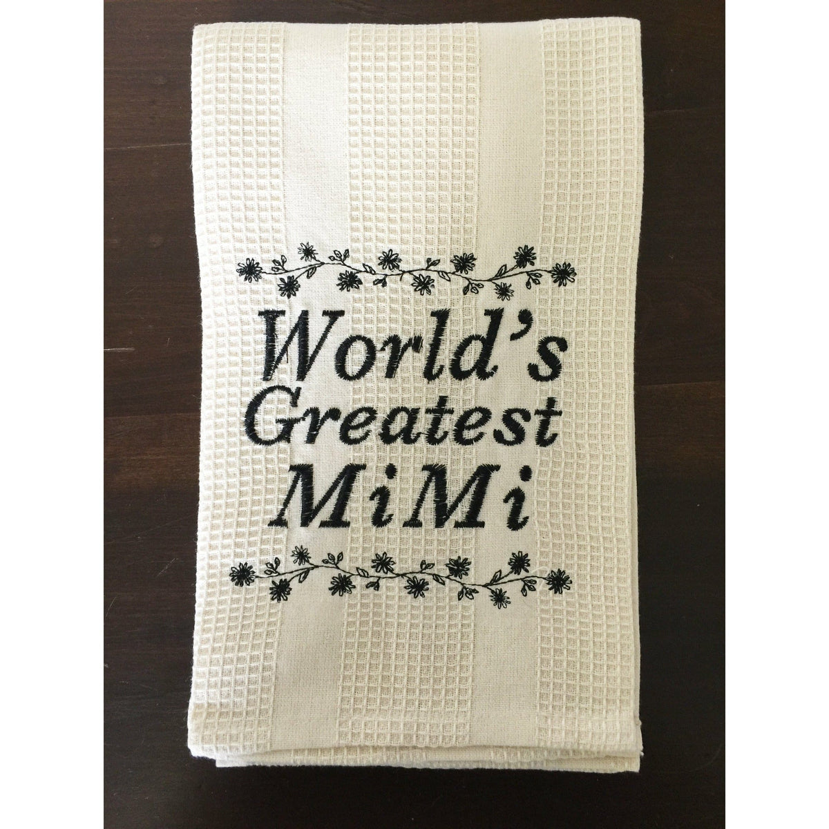 World&#39;s Greatest Mimi Waffle Weave Decorative Towel-Country House-The Village Merchant