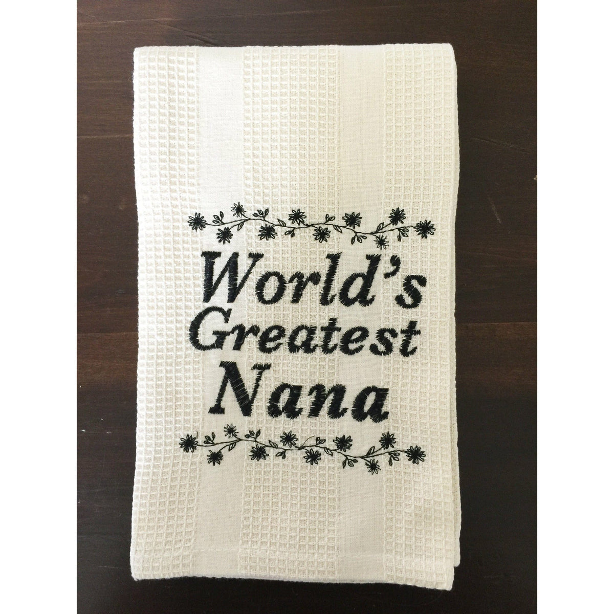 World&#39;s Greatest Nana Waffle Weave Decorative Towel-Country House-The Village Merchant