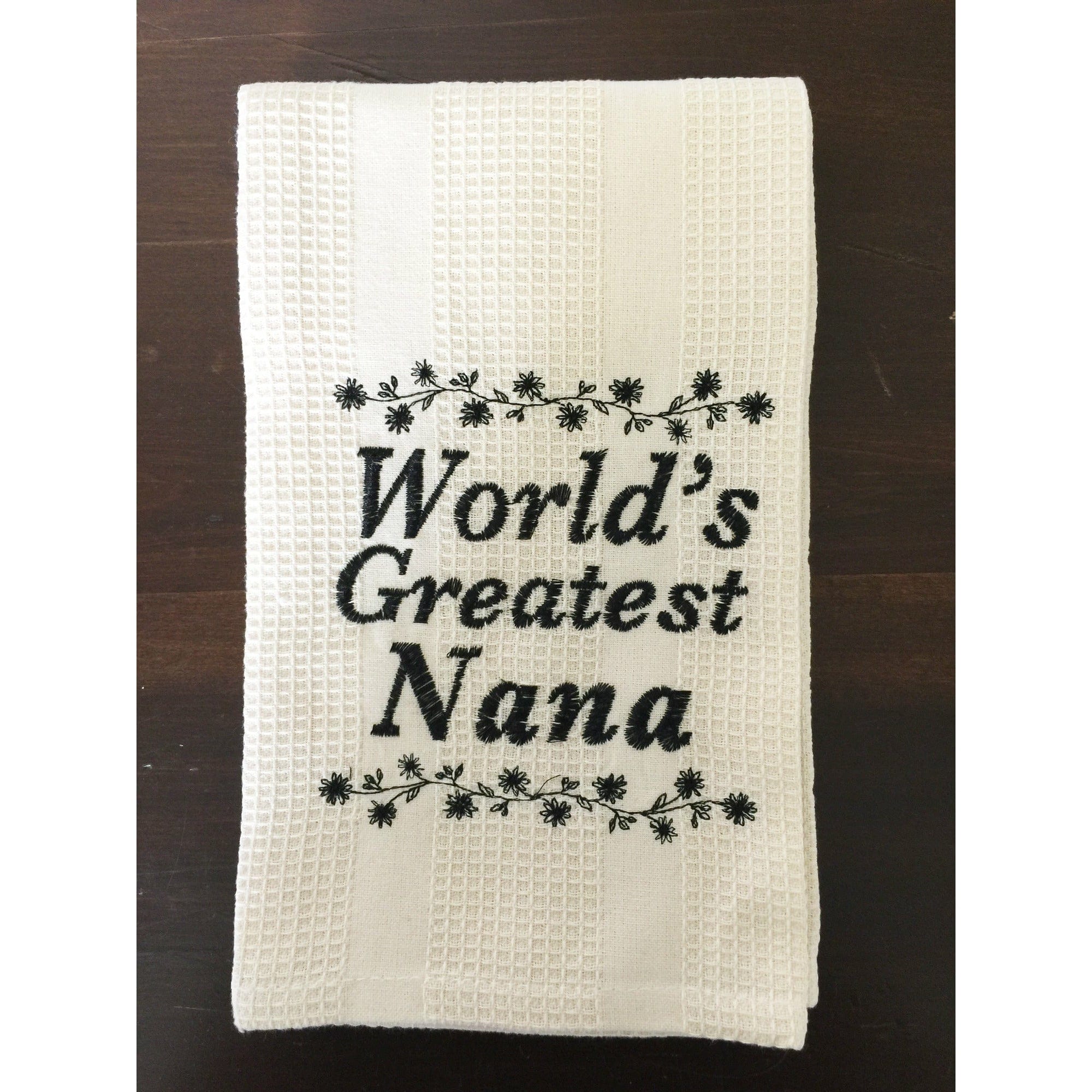 World's Greatest Nana Waffle Weave Decorative Towel-Country House-The Village Merchant