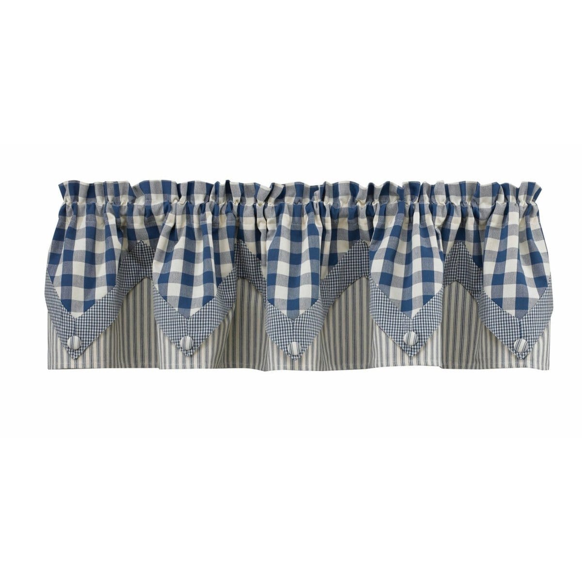 York In Blue Point Valance Lined-Park Designs-The Village Merchant