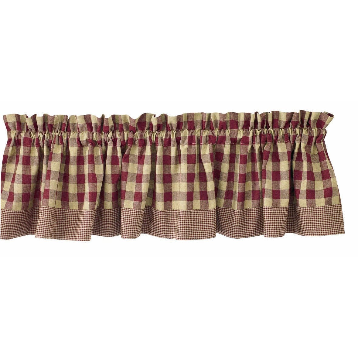 York In Wine Border Valance Unlined-Park Designs-The Village Merchant