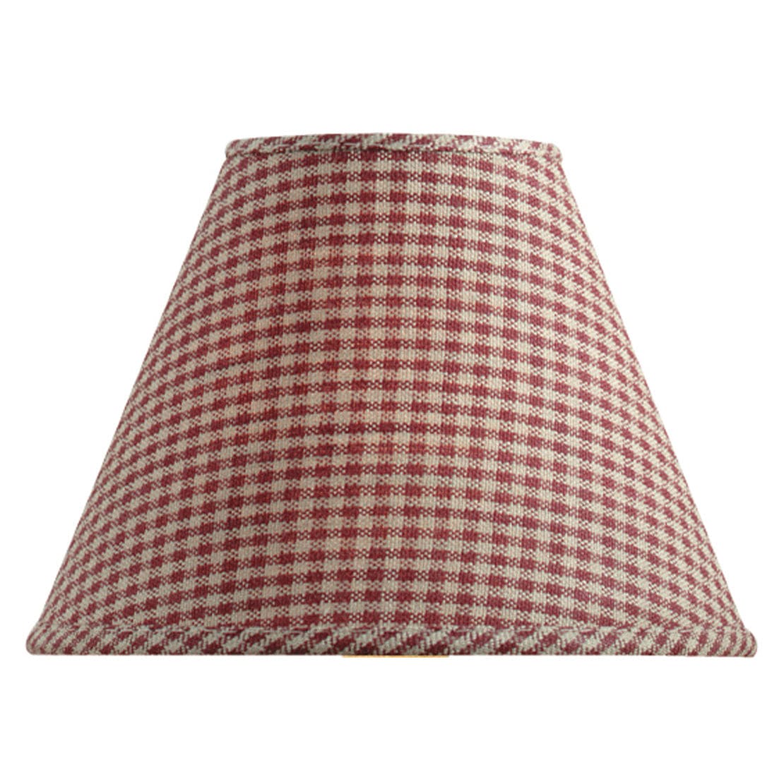 York Mini Check in Wine Fabric Lamp Shade